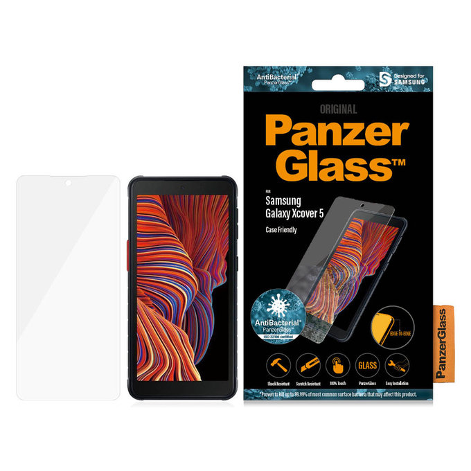 Tvrdené sklo Case Friendly AB pre Samsung Galaxy Xcover 5, Číra, PanzerGlass