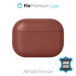 FixPremium - Kožené Puzdro pre AirPods Pro, hnedá