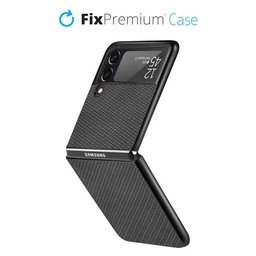 FixPremium - Puzdro Carbon pre Samsung Galaxy Z Flip 2, čierna