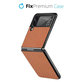 FixPremium - Puzdro Carbon pre Samsung Galaxy Z Flip 2, hnedá