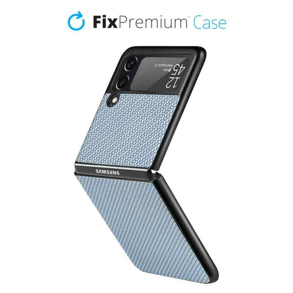 FixPremium - Puzdro Carbon pre Samsung Galaxy Z Flip 2, modrá