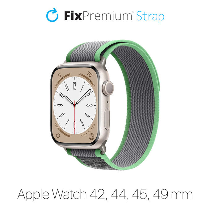 FixPremium - Remienok Trail Loop pre Apple Watch (42, 44, 45 a 49mm), tyrkysová