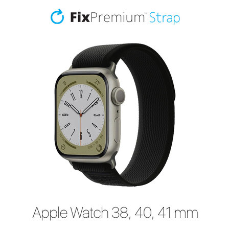 FixPremium - Remienok Trail Loop pre Apple Watch (38, 40 a 41mm), čierna