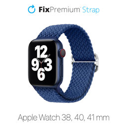FixPremium - Remienok Solo Loop pre Apple Watch (38, 40 a 41mm), dark blue