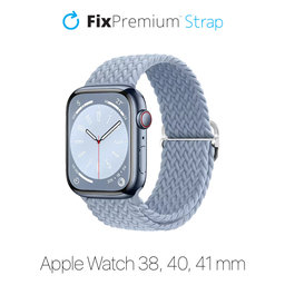 FixPremium - Remienok Solo Loop pre Apple Watch (38, 40 a 41mm), light blue