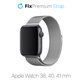FixPremium - Remienok Milanese Loop pre Apple Watch (38, 40 a 41mm), strieborná