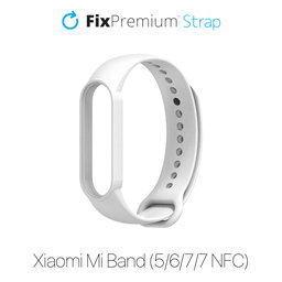 FixPremium - Silikónový Remienok pre Xiaomi Mi Band (5/6/7/7 NFC), biela