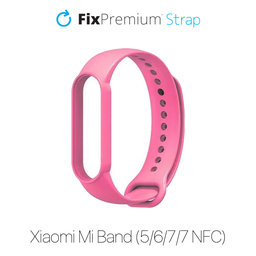 FixPremium - Silikónový Remienok pre Xiaomi Mi Band (5/6/7/7 NFC), ružová