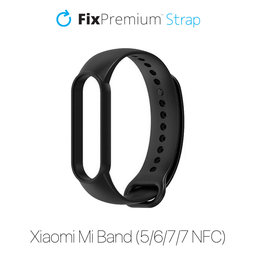 FixPremium - Silikónový Remienok pre Xiaomi Mi Band (5/6/7/7 NFC), čierna