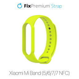 FixPremium - Silikónový Remienok pre Xiaomi Mi Band (5/6/7/7 NFC), žltá