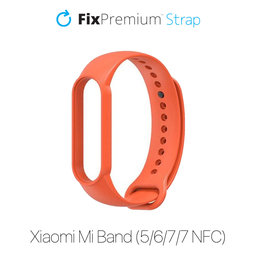 FixPremium - Silikónový Remienok pre Xiaomi Mi Band (5/6/7/7 NFC), červená