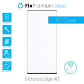 FixPremium Glass - 3D Tvrdené Sklo pre Motorola Edge 40