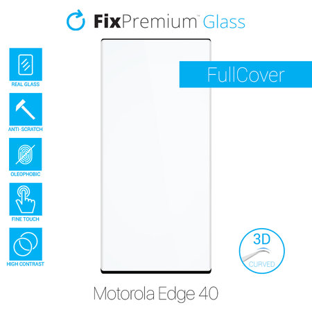 FixPremium Glass - 3D Tvrdené Sklo pre Motorola Edge 40