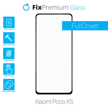 FixPremium FullCover Glass - Tvrdené Sklo pre Poco X5