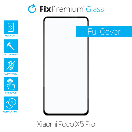 FixPremium FullCover Glass - Tvrdené Sklo pre Poco X5 Pro