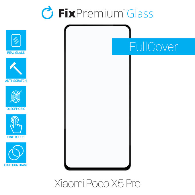 FixPremium FullCover Glass - Tvrdené Sklo pre Poco X5 Pro