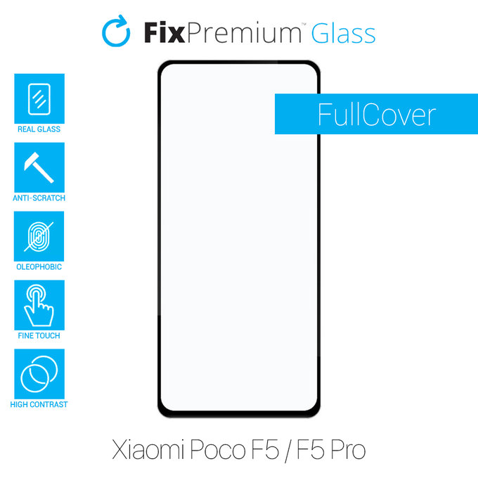 FixPremium FullCover Glass - Tvrdené Sklo pre Poco F5 a F5 Pro