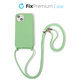FixPremium - Silikónové Puzdro so Šnúrkou pre iPhone 13 a 14, zelená