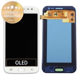 Samsung Galaxy J2 Duos - LCD Displej + Dotykové Sklo (White) - GH97-17940A Genuine Service Pack