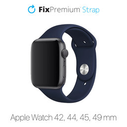 FixPremium - Silikónový Remienok pre Apple Watch (42, 44, 45 a 49mm), modrá
