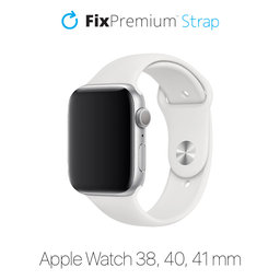 FixPremium - Silikónový Remienok pre Apple Watch (38, 40 a 41mm), biela