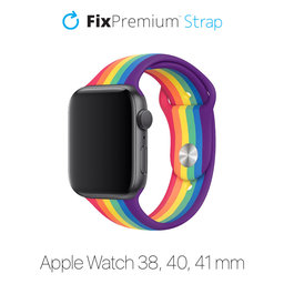 FixPremium - Silikónový Remienok pre Apple Watch (38, 40 a 41mm), pride