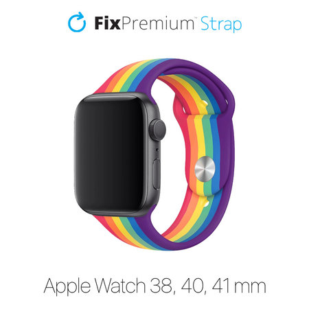 FixPremium - Silikónový Remienok pre Apple Watch (38, 40 a 41mm), pride