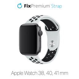 FixPremium - Silikónový Športový Remienok pre Apple Watch (38, 40 a 41mm), biela