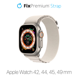 FixPremium - Remienok Alpine Loop pre Apple Watch (42, 44, 45 a 49mm), starlight