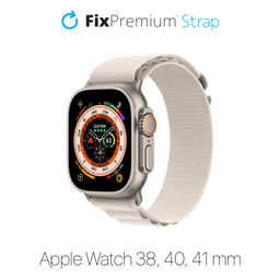 FixPremium - Remienok Alpine Loop pre Apple Watch (38, 40 a 41mm), starlight