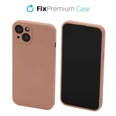 FixPremium - Puzdro Rubber pre iPhone 13 a 14, oranžová
