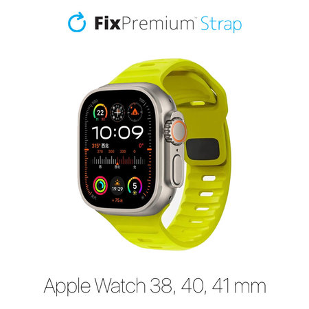 FixPremium - Remienok Sport Silicone pre Apple Watch (38, 40 a 41mm), tartrazine