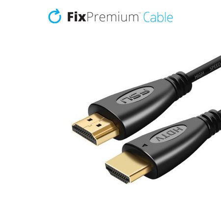 FixPremium - HDMI / HDMI Kábel, HDMI 2.0 (1.5m), čierna
