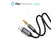 FixPremium - Lightning / Jack 3.5mm Kábel (1m), čierna