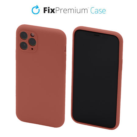 FixPremium - Silikónové Puzdro pre iPhone 11 Pro, bordová
