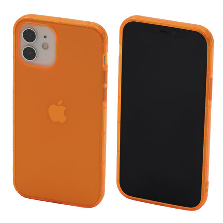 FixPremium - Puzdro Clear pre iPhone 12 a 12 Pro, oranžová