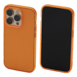 FixPremium - Puzdro Clear pre iPhone 14 Pro, oranžová