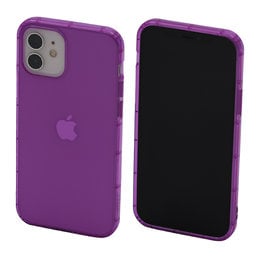 FixPremium - Puzdro Clear pre iPhone 12 a 12 Pro, fialová