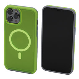 FixPremium - Puzdro Clear s MagSafe pre iPhone 13 Pro, neon green