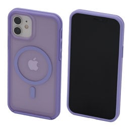 FixPremium - Puzdro Clear s MagSafe pre iPhone 12 a 12 Pro, fialová