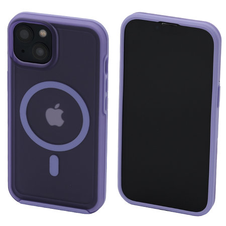 FixPremium - Puzdro Clear s MagSafe pre iPhone 14, fialová