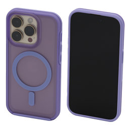 FixPremium - Puzdro Clear s MagSafe pre iPhone 14 Pro, fialová