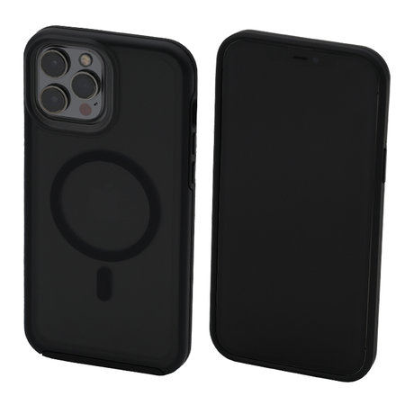 FixPremium - Puzdro Clear s MagSafe pre iPhone 13 Pro Max, frost black