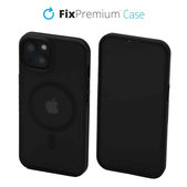 FixPremium - Puzdro Clear s MagSafe pre iPhone 14, frost black