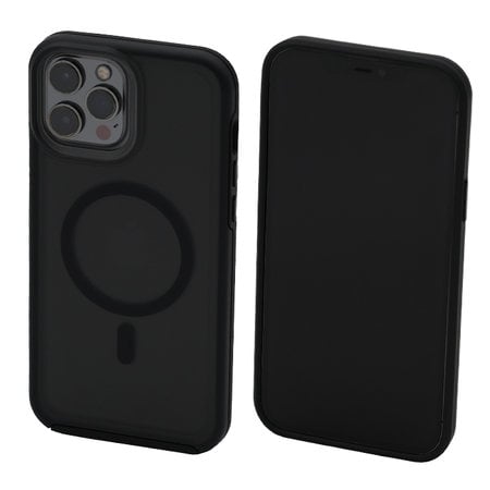 FixPremium - Puzdro Clear s MagSafe pre iPhone 14 Pro Max, frost black