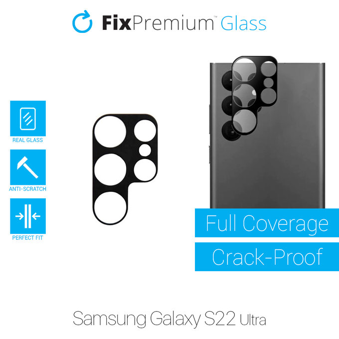 FixPremium Glass - Tvrdené Sklo zadnej kamery pre Samsung Galaxy S22 Ultra