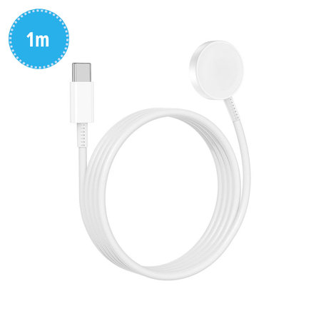 Magnetická rýchlonabíjačka pre Apple Watch, USB-C, 1 m, plast, bulk