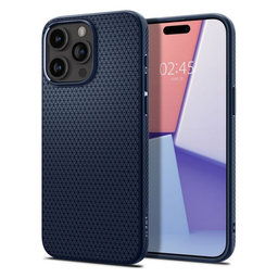 Spigen - Puzdro Liquid Air pre iPhone 15 Pro, navy blue