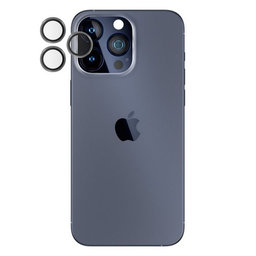 PanzerGlass - Ochranný Kryt Objektívu Fotoaparátu Hoops pre iPhone 15 Pro a 15 Pro Max, transparentná