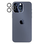 PanzerGlass - Ochranný Kryt Objektívu Fotoaparátu Hoops pre iPhone 15 Pro a 15 Pro Max, transparentná